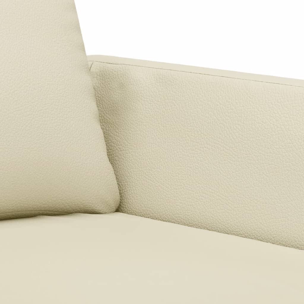 Set di Divani 2 pz con Cuscini crema in Similpelle | homemem39