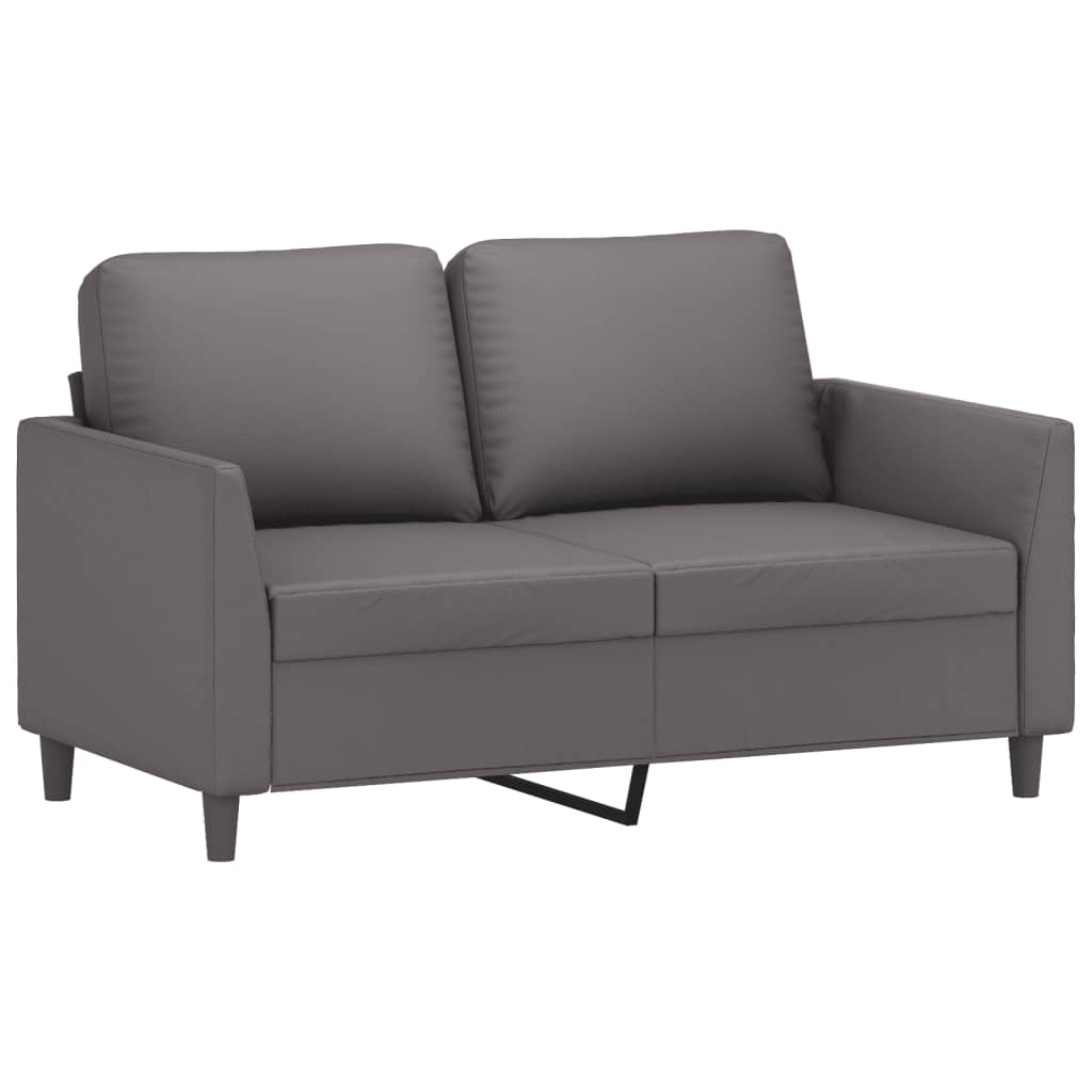 Set di Divani 2 pz con Cuscini Grigio in Similpelle | homemem39