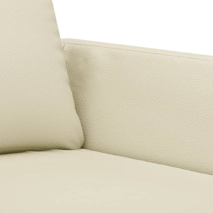 Set di Divani 2 pz con Cuscini crema in Similpelle | homemem39