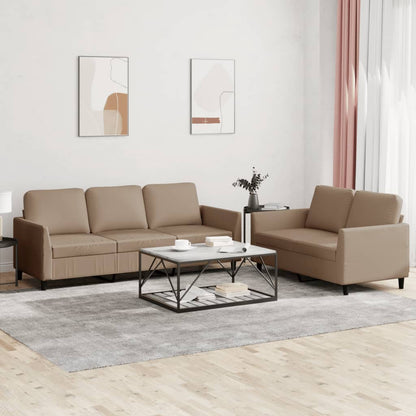 Set di Divani 2 pz con Cuscini cappuccino in Similpelle | homemem39