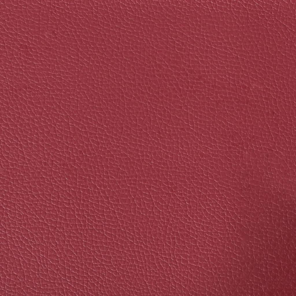 Set di Divani 3 pz con Cuscini Rosso Vino in Similpelle | homemem39