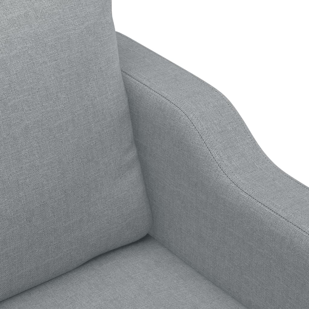 Set di Divani 3 pz con Cuscini Grigio Chiaro in Tessuto | homemem39