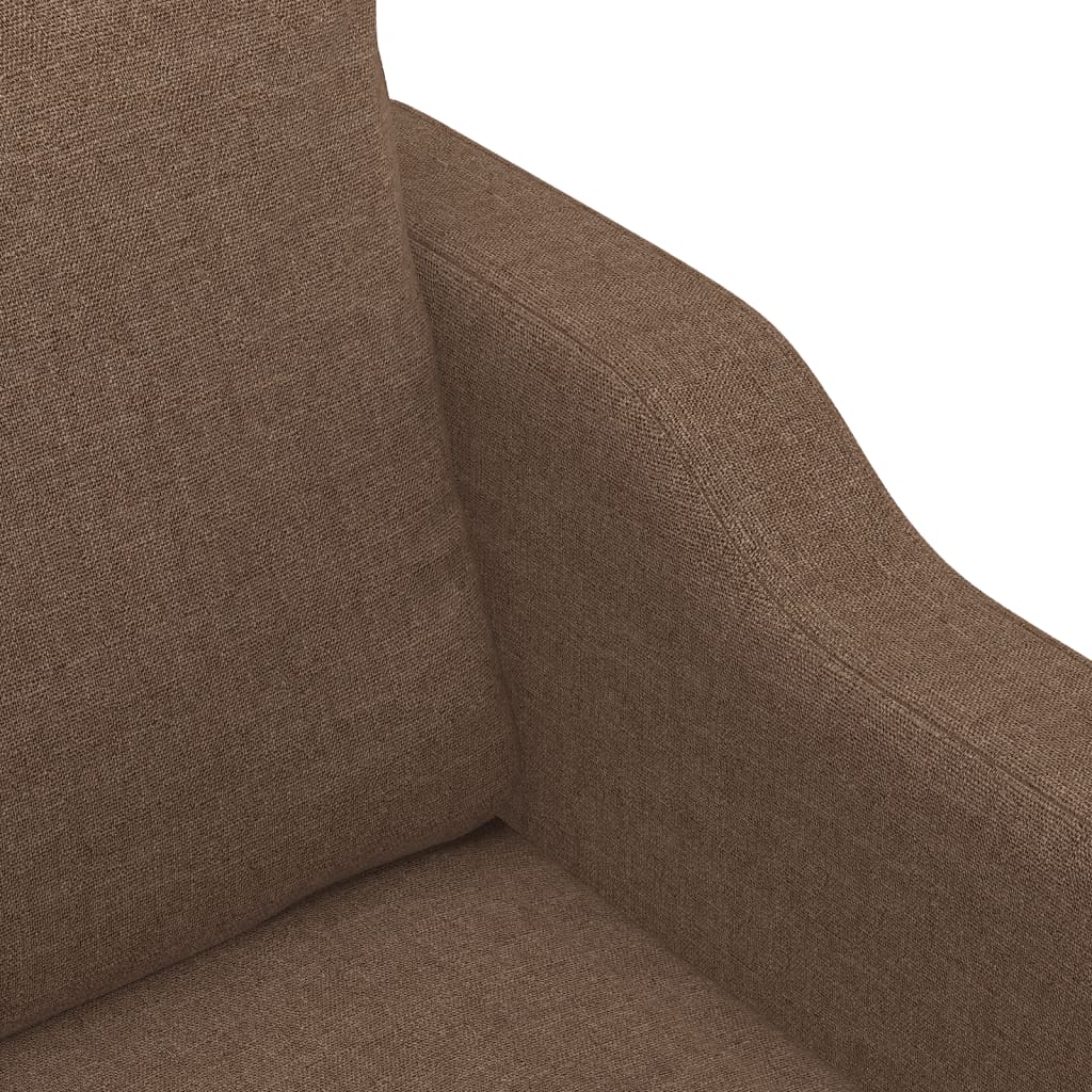 Set di Divani 3 pz con Cuscini Marrone in Tessuto | homemem39