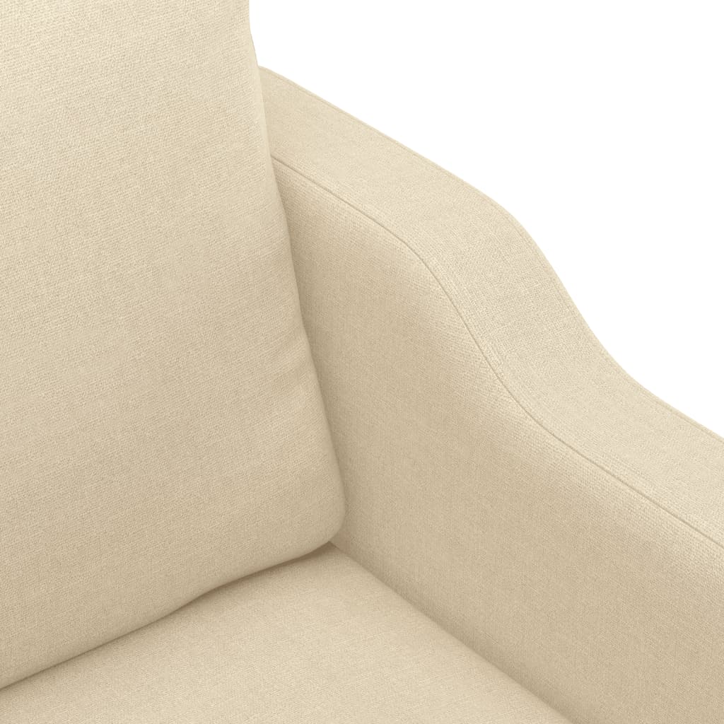 Set di Divani 4 pz con Cuscini Crema in Tessuto | homemem39