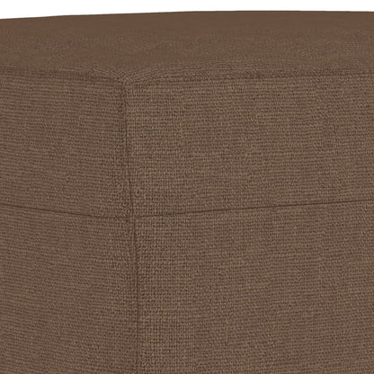 Set di Divani 4 pz con Cuscini Marrone in Tessuto | homemem39