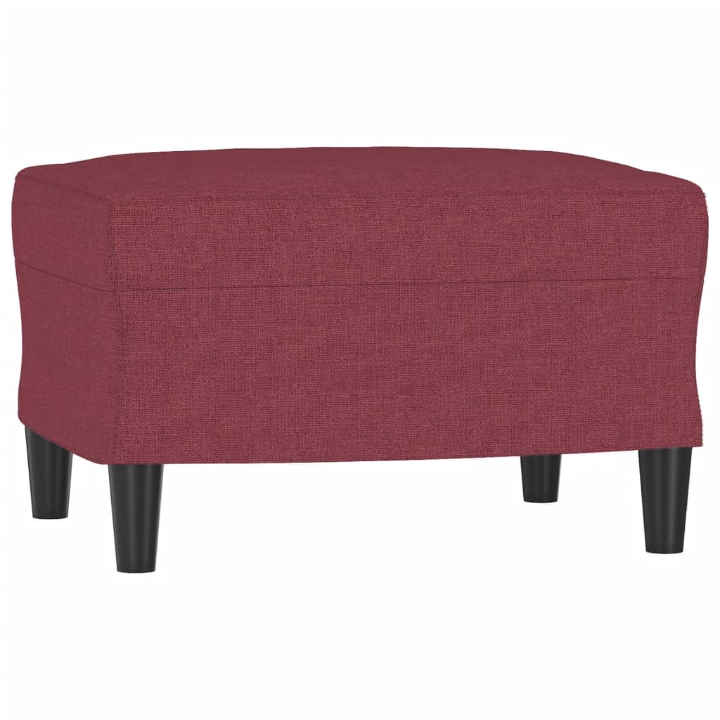 Set di Divani 4 pz con Cuscini Rosso Vino in Tessuto - homemem39