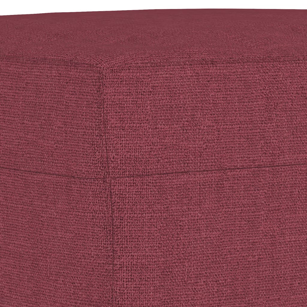 Set di Divani 4 pz con Cuscini Rosso Vino in Tessuto | homemem39