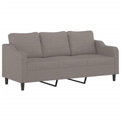 Set di Divani 4 pz con Cuscini Tortora in Tessuto | homemem39