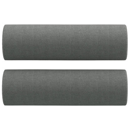 Set di Divani 4 pz con Cuscini Grigio Scuro in Tessuto | homemem39