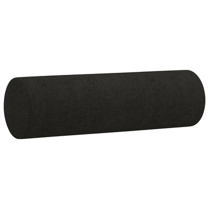 Set Divani 4 pz con Cuscini Nero in Tessuto