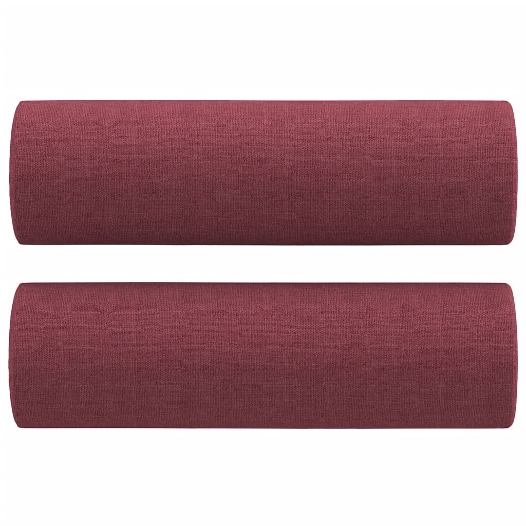 Set di Divani 4 pz con Cuscini Rosso Vino in Tessuto - homemem39