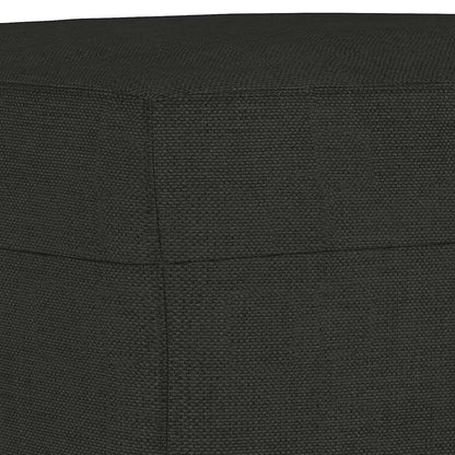 Set di Divani 3 pz con Cuscini Nero in Tessuto | homemem39