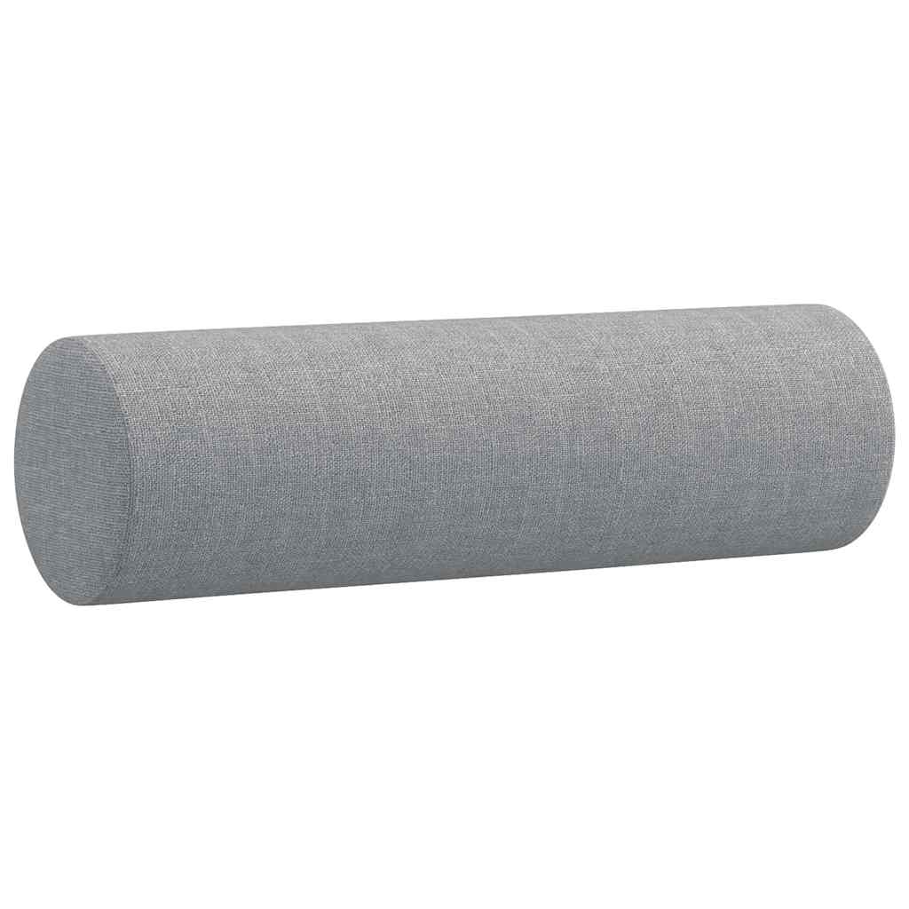 Set Divani 2 pz con Cuscini Grigio Chiaro in Tessuto | homemem39