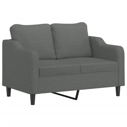 Set di Divani 2 pz con Cuscini Grigio Scuro in Tessuto | homemem39