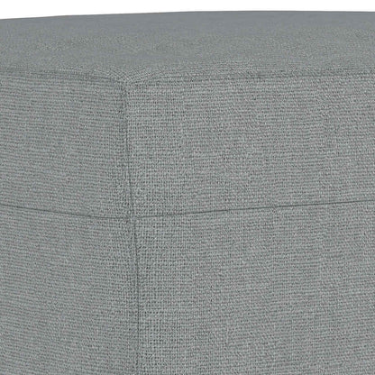 Set Divani 3 pz con Cuscini Grigio Chiaro in Tessuto