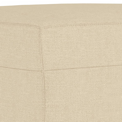 Set Divani 3 pz con Cuscini Crema in Tessuto