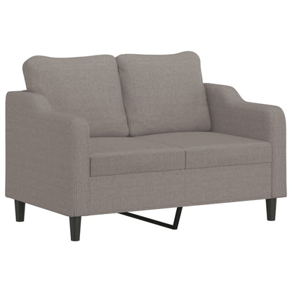 Set Divani 3 pz con Cuscini Tortora in Tessuto