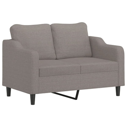 Set di Divani 2 pz con Cuscini Tortora in Tessuto | homemem39