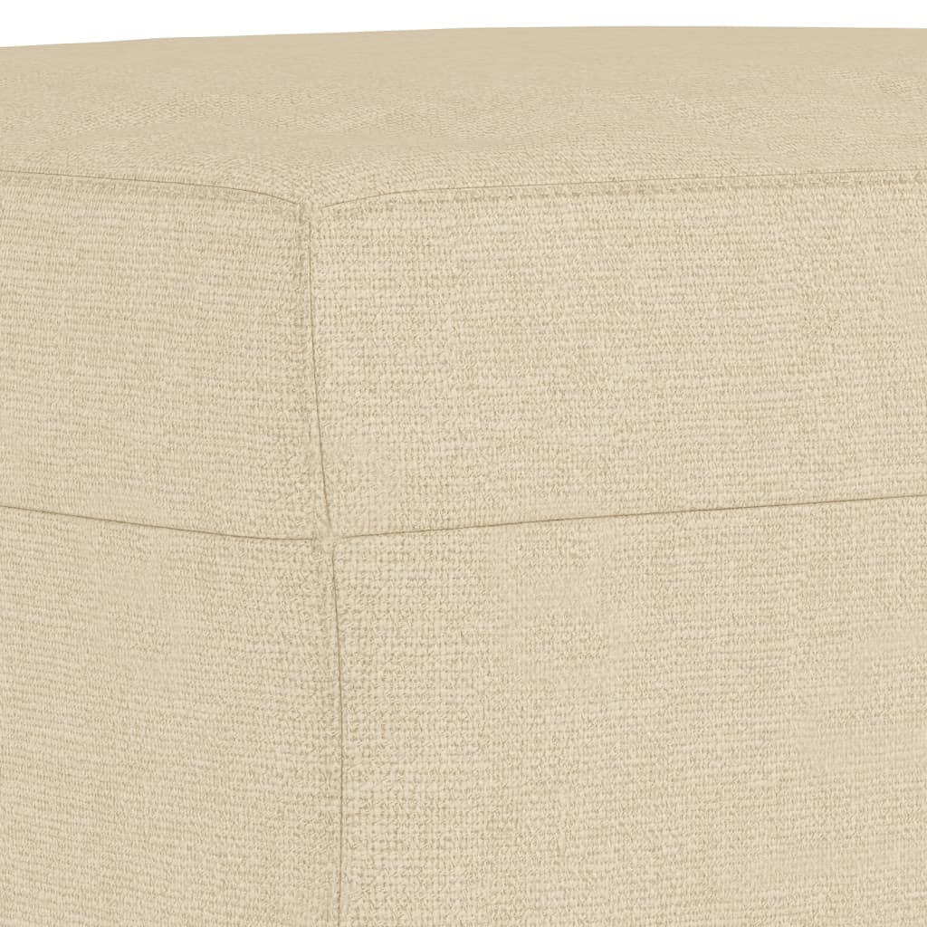 Set di Divani 3 pz con Cuscini Crema in Tessuto | homemem39