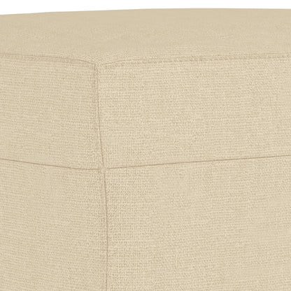 Set di Divani 3 pz con Cuscini Crema in Tessuto | homemem39