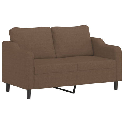 Set di Divani 3 pz con Cuscini Marrone in Tessuto | homemem39