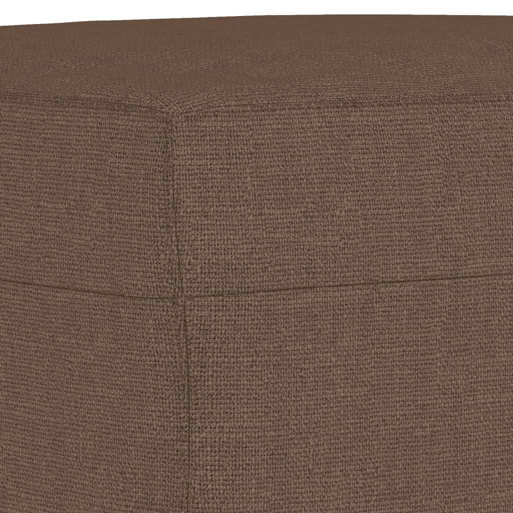 Set di Divani 3 pz con Cuscini Marrone in Tessuto | homemem39