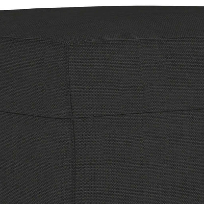 Set di Divani 3 pz con Cuscini Nero in Tessuto | homemem39