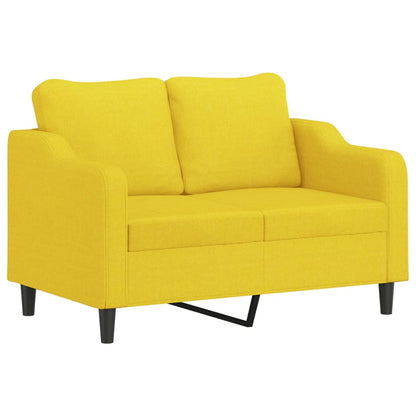 Set di Divani 3 pz con Cuscini Giallo Chiaro in Tessuto | homemem39