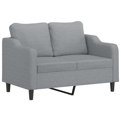 Set Divani 2 pz con Cuscini Grigio Chiaro in Tessuto | homemem39