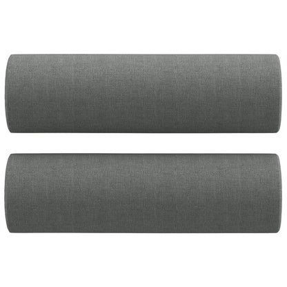Set di Divani 2 pz con Cuscini Grigio Scuro in Tessuto | homemem39