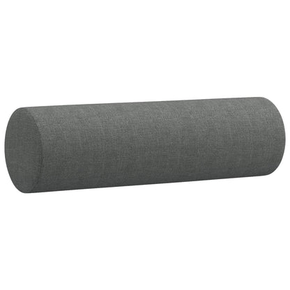 Set di Divani 3 pz con Cuscini Grigio Scuro in Tessuto | homemem39