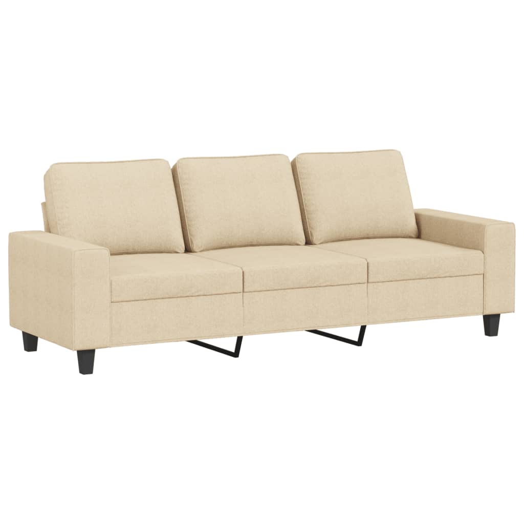 Set di Divani 3 pz Crema in Tessuto | homemem39