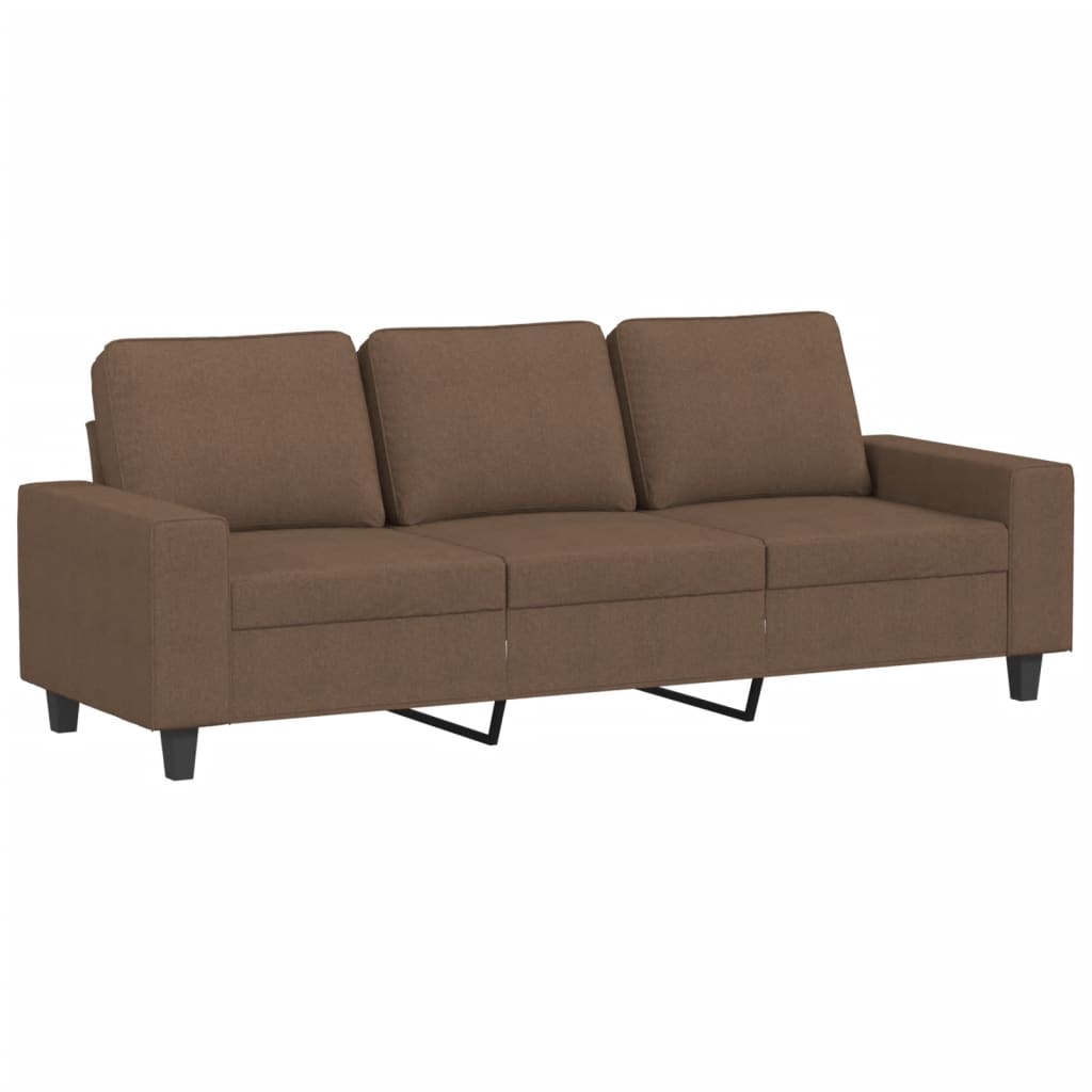 Set di Divani 3 pz Marrone in Tessuto | homemem39