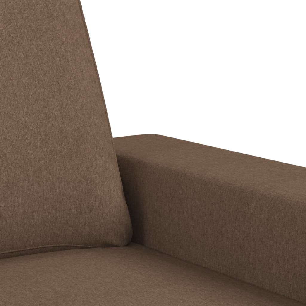 Set di Divani 3 pz Marrone in Tessuto | homemem39