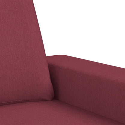 Set di Divani 3 pz Rosso Vino in Tessuto | homemem39