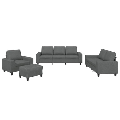 Set di Divani 4 pz Grigio Scuro in Tessuto | homemem39