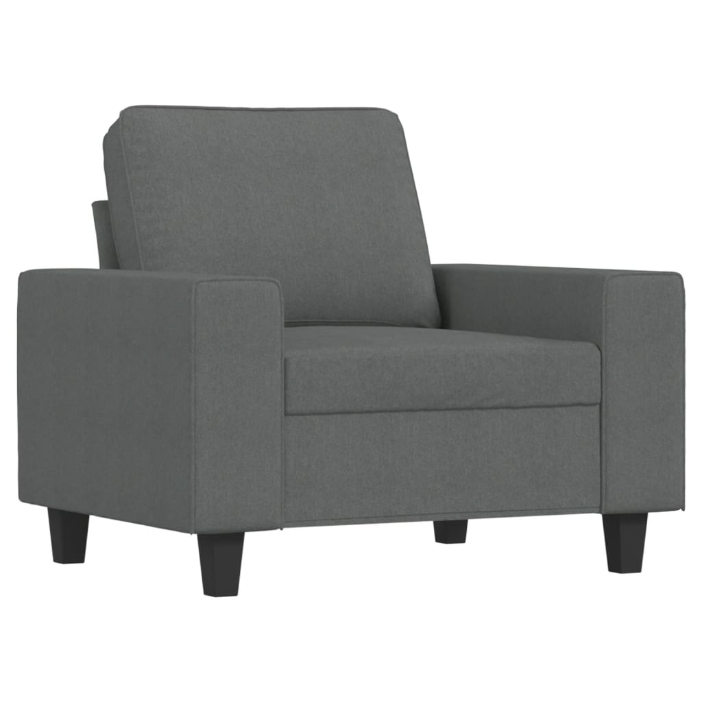 Set di Divani 4 pz Grigio Scuro in Tessuto | homemem39