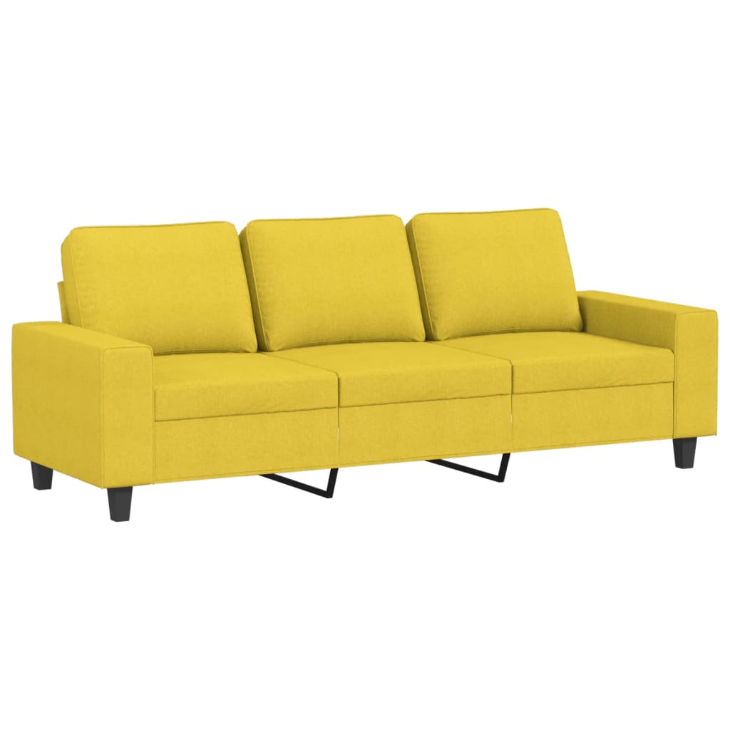 Set di Divani 4 pz Giallo Chiaro in Tessuto | homemem39