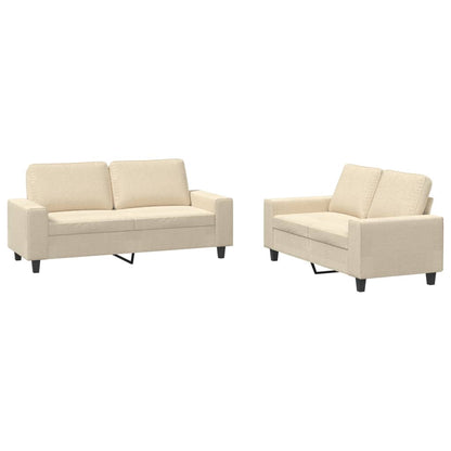 Set di Divani 2 pz Crema in Tessuto - homemem39