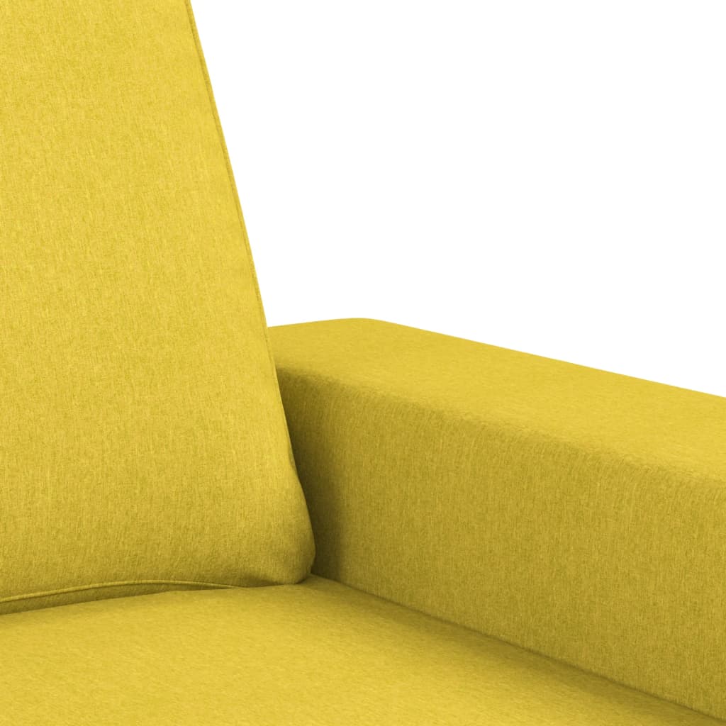 Set di Divani 2 pz Giallo Chiaro in Tessuto | homemem39