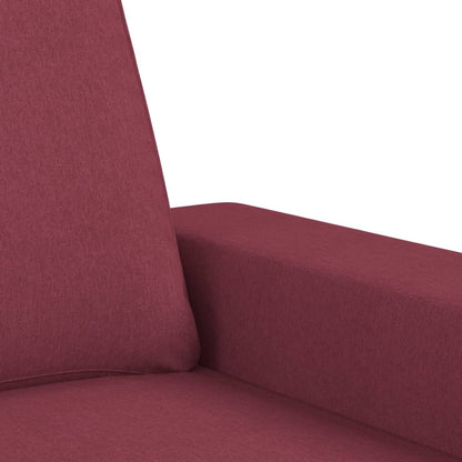 Set di Divani 3 pz Rosso Vino in Tessuto | homemem39