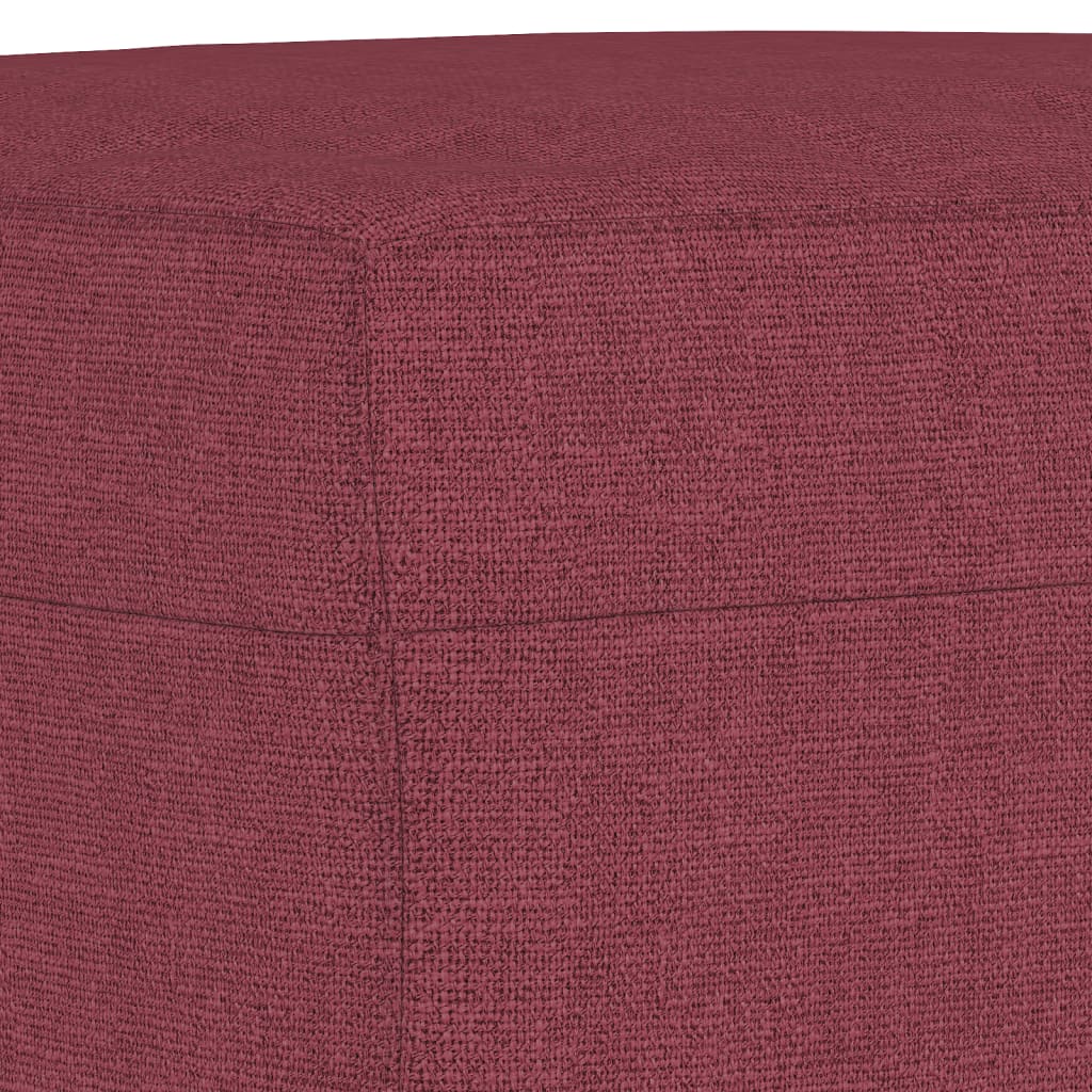 Set di Divani 3 pz Rosso Vino in Tessuto | homemem39