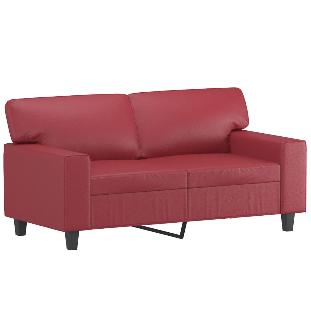 Set di Divani 2 pz Rosso Vino in Similpelle - homemem39