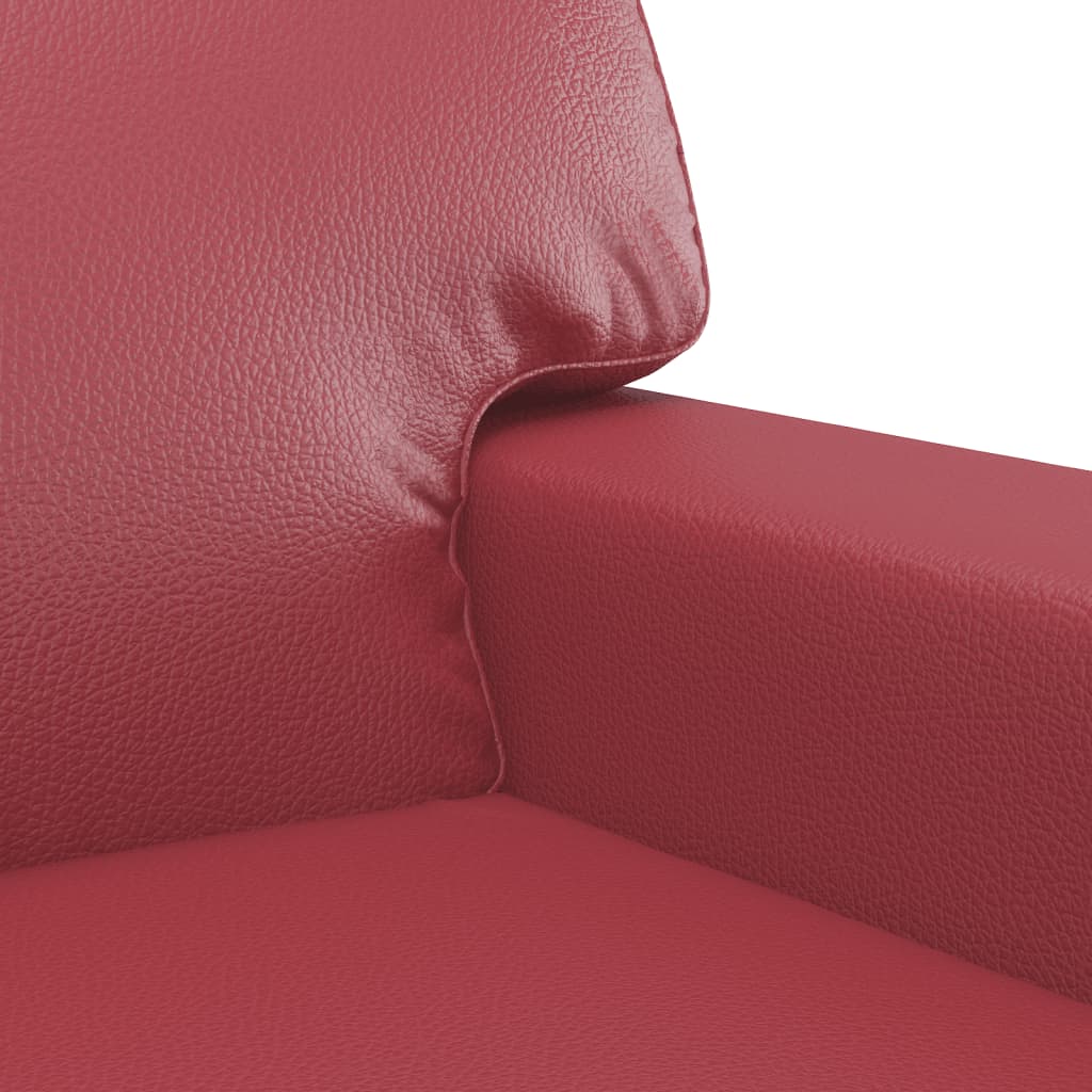 Set di Divani 2 pz Rosso Vino in Similpelle | homemem39