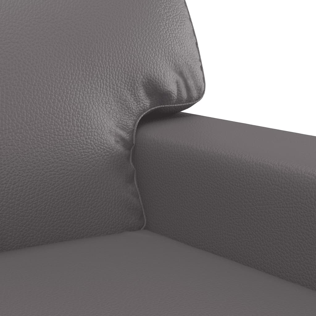 Set di Divani 2 pz con Cuscini Grigio in Similpelle | homemem39