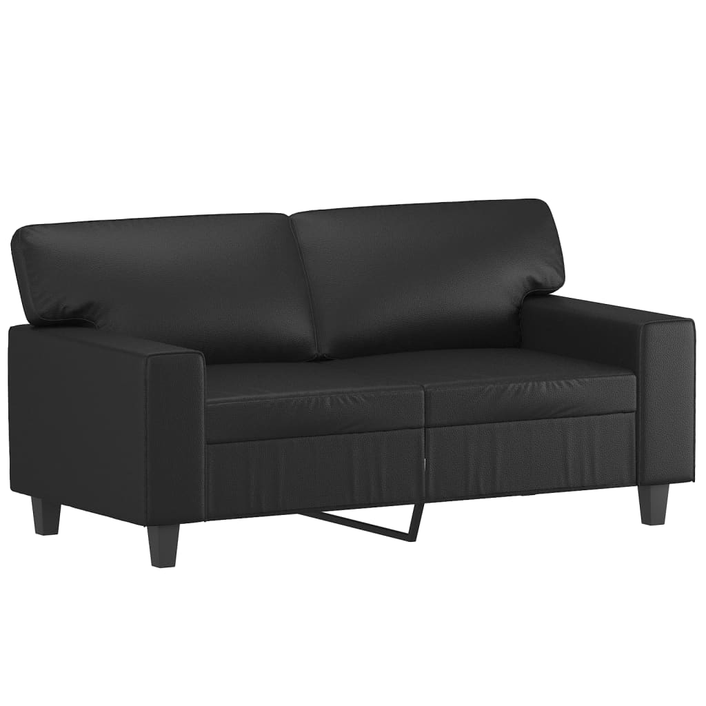 Set di Divani 3 pz con Cuscini Nero in Similpelle | homemem39