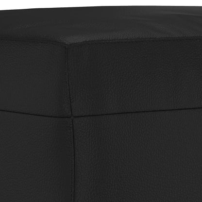 Set di Divani 3 pz con Cuscini Nero in Similpelle | homemem39