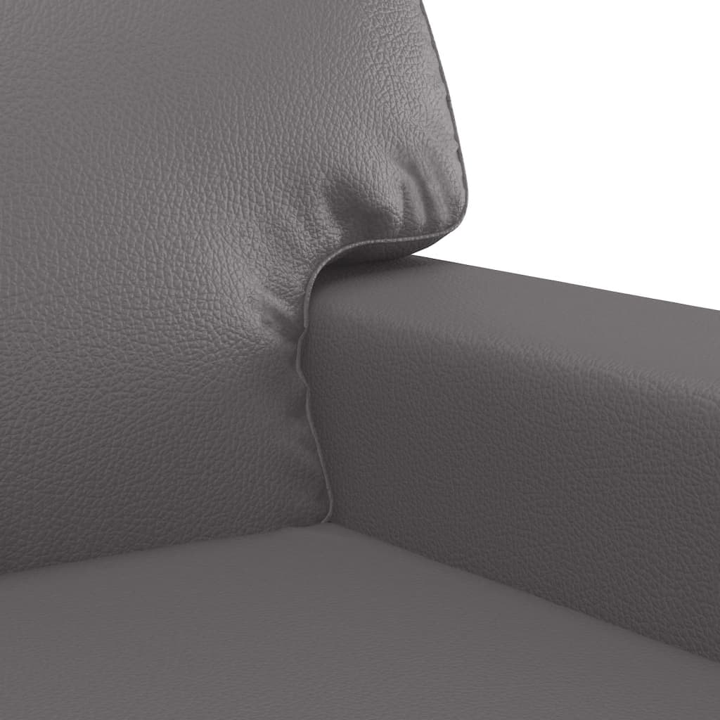 Set di Divani 3 pz con Cuscini Grigio in Similpelle | homemem39