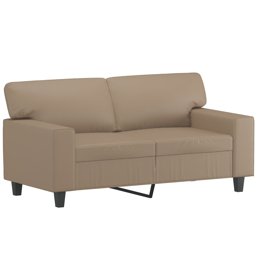 Set di Divani 3 pz con Cuscini Cappuccino in Similpelle | homemem39