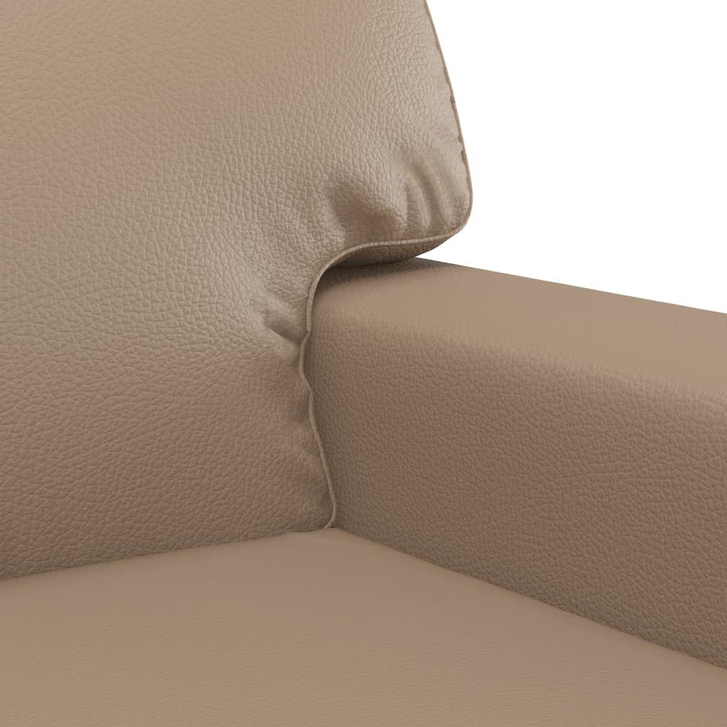Set di Divani 3 pz con Cuscini Cappuccino in Similpelle | homemem39